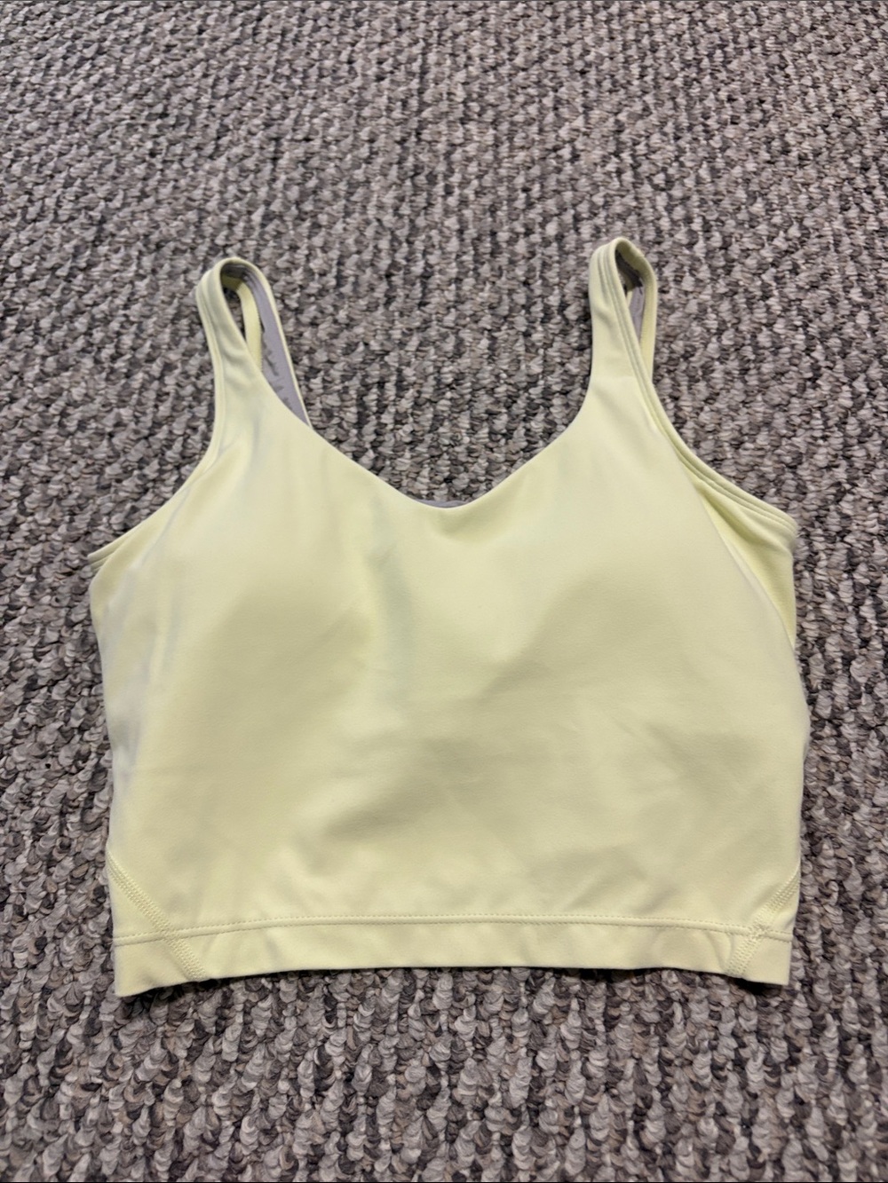 Light Yellow Scoop Neck Crop Sports Bralette
